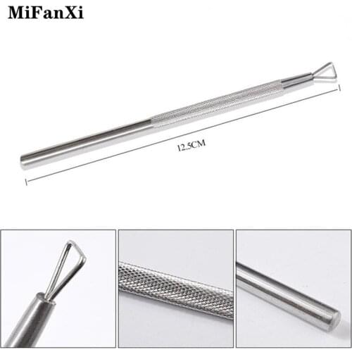 MiFanXi Stainless Steel Triangle Head UV Gel Remover Stainless Steel Pusher Manicure Nail Art Tool