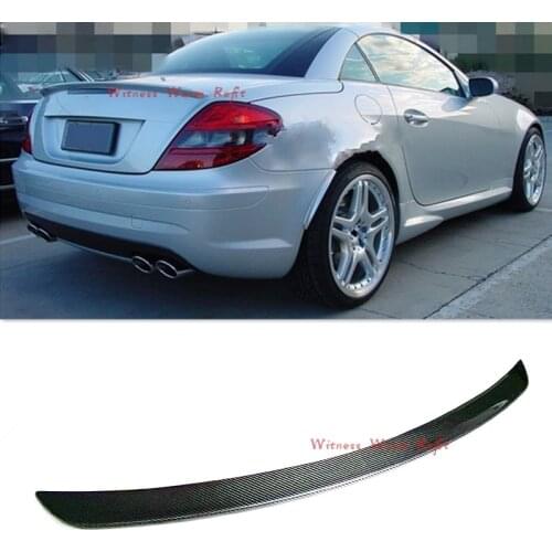 Carbon Fiber Rear Trunk Lip Spoiler for Mercedes-Benz SLK-class R171 SLK200 SLK300 SLK55 AMG style 2005 -2010 FRP Unpainted