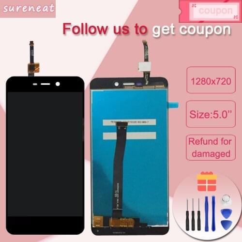 5.0" LCD Display For Xiaomi Redmi 4A Touch Screen Digitizer Panel Glass Assembly Replacement For Redmi 4A 1280*720