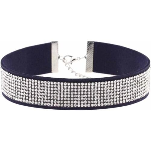 ZIMNO Harajuku Goth Iced Out Necklaces for Women Korean Velvet Collar Neck Element Neckband Clavicle Chain Gothic Accessories