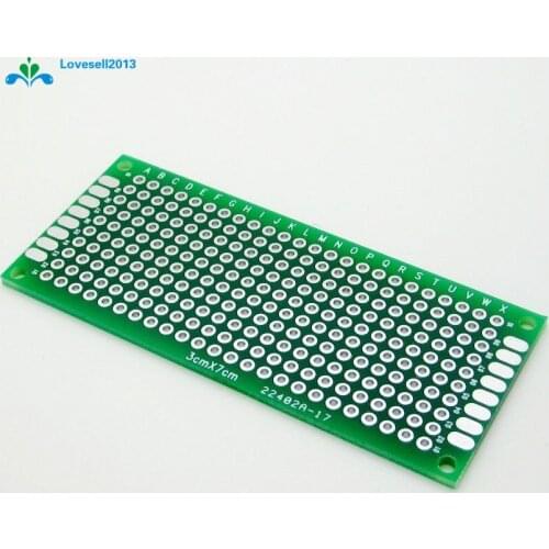 10PCS Double Side Prototype PCB Bread board Tinned Universal 3x7 cm 30x70 mm FR4