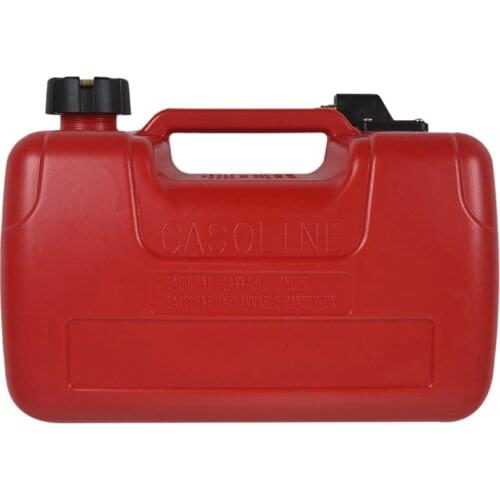 12L Portable Boat Yacht Engine Marine Outboard Fuel Tank Oil Box with Connector Red Plastic Corrosion-Resistant Anti-Static
