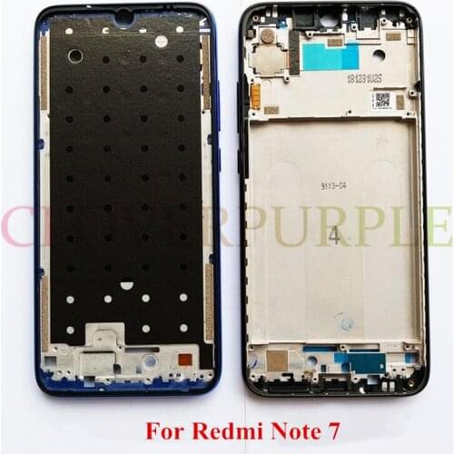 1x Middle Frame Plate Housing Bezel Faceplate Bezel LCD Supporting Front Frame Repair Spare Parts for Xiaomi Redmi Note 7