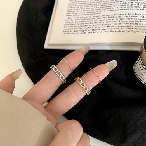 Metal Sets Rings for Women Fashion Geometric Temperament Index Finger Joint Anel Simple 2Pcs Ring Set Jewelry Accessories