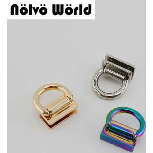 20 pieces,4 colors 3/4" 2.7X1.7cm bags handbags 2 side clasp,purse gussets hooks hanger