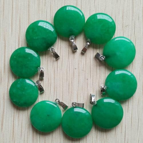 2018 Fashion natural stone round shape charms pendants for DIY Necklace jewelry making 50pcs/lot Wholesale free shipping