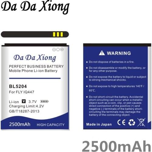 Da Da Xiong 2500mAh BL5204 Battery for FLY IQ447 Phone battery