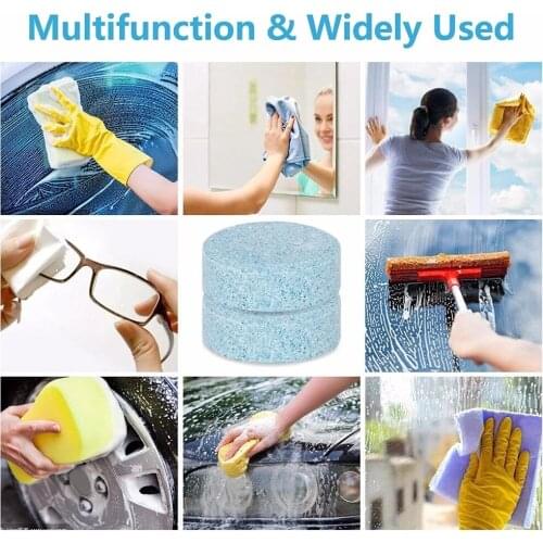 Automotive Glass Cleaner Tablets Windscreen Solid Detergent Mirror Tabs Effervescent Spray Concentrated Detergent Powerful Pill