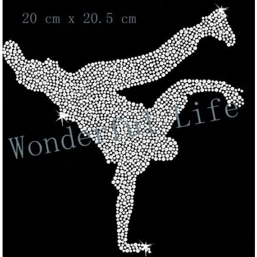 Free shipping Dance Hip Hop Diamante Motif Transfer rhinestones