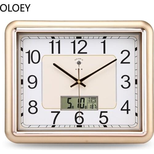 Large Digital Led Wall Clock Square Vintage Electronic Silent Clocks Wall Watch Modern Wall Clocks Home Decor Farmhouse Decor