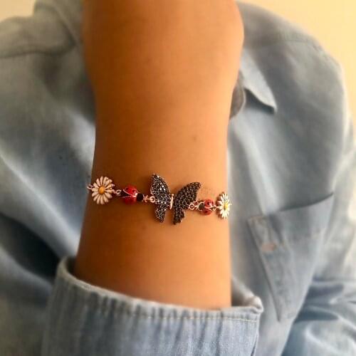 My Evil Eye 925 Sterling Silver Elevator Wristband Women Girls Gift Jewelry Accessories Fashion Handmade Elegant Bracelet