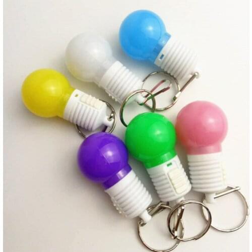 Led light-emitting flashing colorful year birthday bulb key fob creative toy small gift event to give pendant novelty jewelry