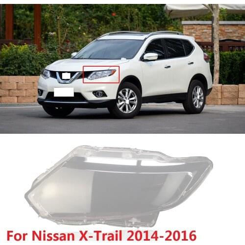 CAPQX For Nissan X-Trail XTrail 2014 2015 2016 Front Headlamp Transparent Lamp cover Headlight Lampshade head light Shade Shell