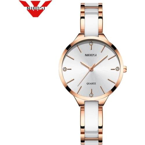 NIBOSI Women Watch Ceramic Watch Women Simple Diamond Clock Casual Fashion Watch Sport Waterproof Wristwatch Relogio Feminino