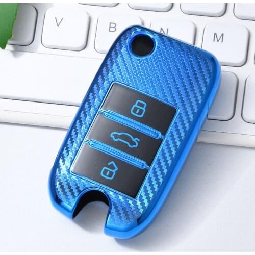 For Roewe RX5 MG3 MG5 MG6 MG7 MG ZS GT GS 350 360 750 W5 Carbon Fiber TPU Car Key Cover Case Shell Holder Keychain Accessories