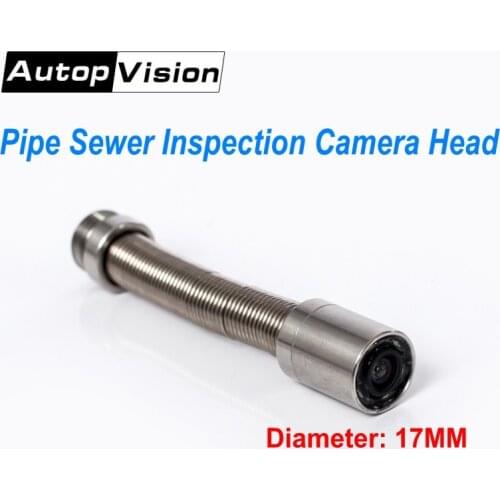 Diameter 17mm Industrial Pipeline Endoscope Camera Head with 6pcs LED,Spare Parts for Sewer Drain Pipe Inspection Camera System