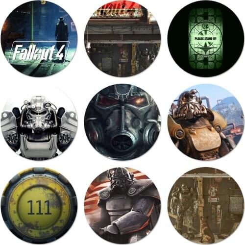Fallout 4 Video Games Icons Pins Badge Decoration Brooches Metal Badges For Backpack Decoration