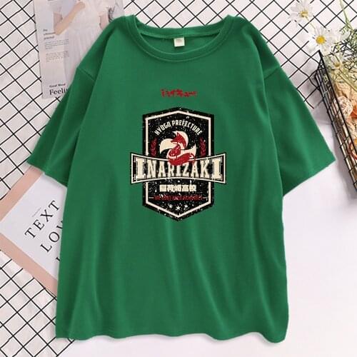 Women Haikyuu T Shirts Inarizaki High School T-Shirts Summer Oversized T Shirt Volleyball Club Short Sleeve Tees Round Neck Tops