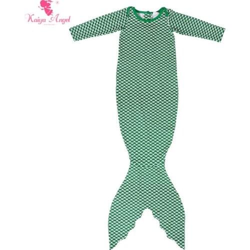 Kaiya Angel Newborns Sleeping Bag For Baby Infant Cute Green Mermaid Baby Clothes Swaddle Clothes 0-24 M 5pcs/lot