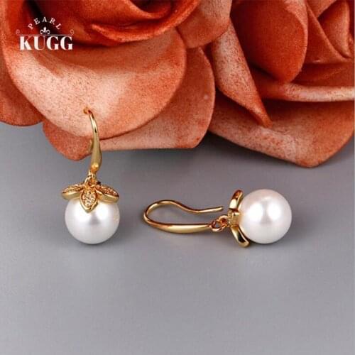 KUGG PEARL 14k Gold Filled Earrings Natural Freshwater Pearl Earrings Handmade Jewelry Dangle Earrings for Women Birthday