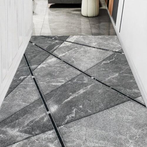 Rebound Wire loop door mat marble Entrance hall carpet Anti-slip entrance rug customize Rub mud sand floor mat waterproof mat