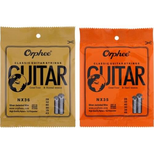 Orphee 6Pcs/Set Guitar Strings Conventional Classical Guitar String Series E/B/G/D/A/E Use High-Quality Nylon Wire Feel Moderate