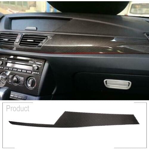 Real Carbon Fiber Style Car Interior Center Console Decorative Panel Cover Trim for BMW x1 E84 2011-2015 LHD