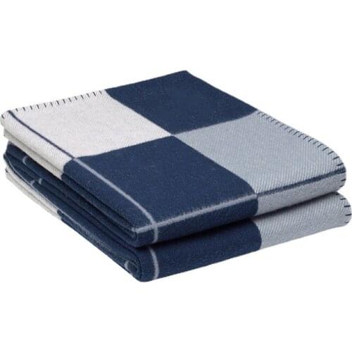 Cashmere Nobles Luxury Thickening H Blanket H Shawl Scarf Thick Wool Air Conditioning Sofa Aircraft Blanket Tapestry