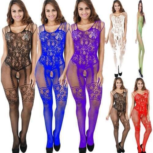 Sexy Lingerie Bodysuit Womens Underwear Bodystocking Lace Fishnet Erotic Stockings Transparent Sensual Lingerie Woman Body Suit