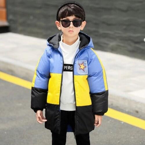 Siddons 2019 kids puffer jackets with high quality down cotton material boys winter clothes choices for 4-14 years old kids
