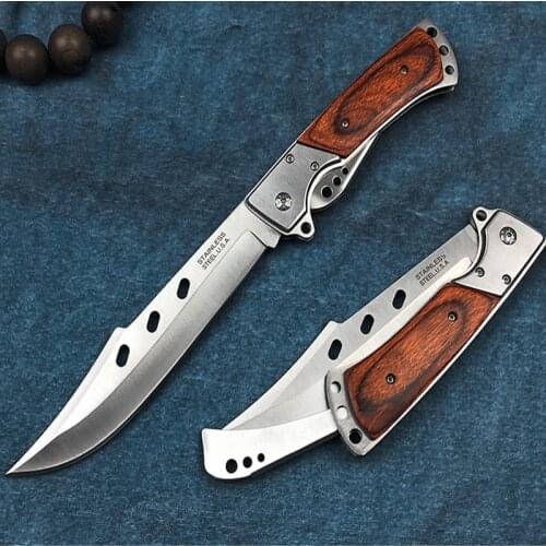 10'' Damascus Outdoor Folding Knife Portable Short Knife Quick Open Pocket Knife Camping Survival Knives Utility Hunting Knife