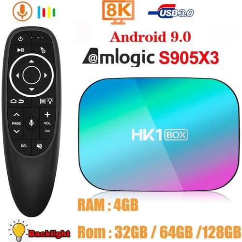 Samrt TV BOX 8K Android 9 TV BOX X3 S905X3 Quad Core ARM Google Player 4G 128G 2.4G/5G Wifi 1000M Lan Set Top Box TV Receiver