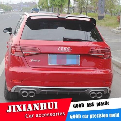 For Hatchback Audi A3 Spoiler 2014-2019 Audi A3 HSC Spoiler ABS plastic Material Car Rear Wing Color Rear Spoiler