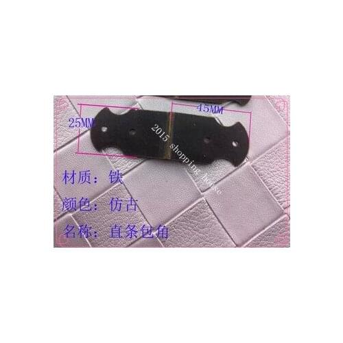 Antique plane angle wrapping iron box four corner rectangular box package corner