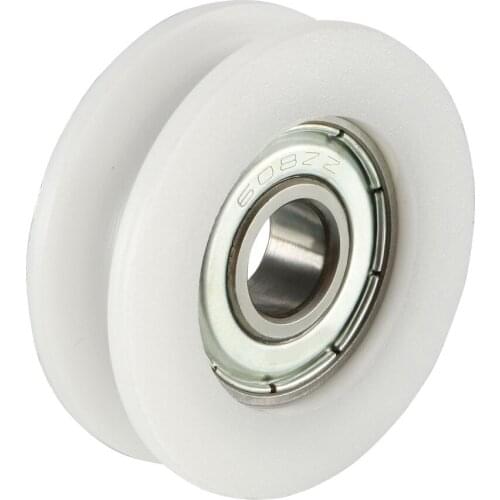 Uxcell V Groove Guide Bearing Pulley Rail Ball Wheel White 8x50x12mm 4pcs White-2.5mm-2pcs