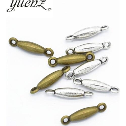 YuenZ 30pcs Antique silver Metal Bracelet Necklace Water droplets Connector End Cap For DIY Jewelry Making Accessory 17*4mm B165