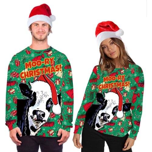 2019 Ugly Christmas Sweater 3D Print Funny Xmas Pullover Hoodie Sweatshirt Men Women Holiday Party Autumn Sweaters Jumpers Tops