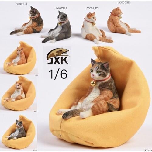 1/6 JXK033 Lazy Cat Series Beauty Short With Lazy Sofa Pet Cat Model Decoration