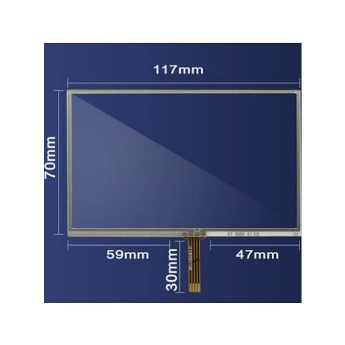 10pcs/lot at050tn43 new 5 inch resistive touch screen 117*70 mm