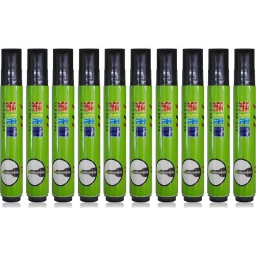 652E 10pcs Big Capacity Leather Craft Cleaning Pen Silver Line Painting Cleaning Mercury Refill Mesh Handwriting Cleaner Tool