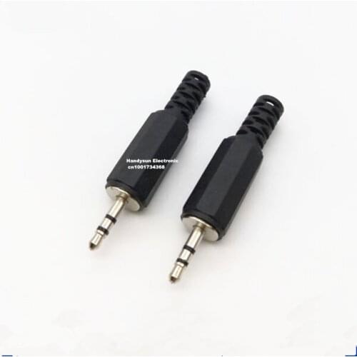 100pcs 2.5mm TS / TRS Mono Headphone Audio welding 2.5mm plug jack cable plug Connector Adapter for Phone,Laptop,CD Players