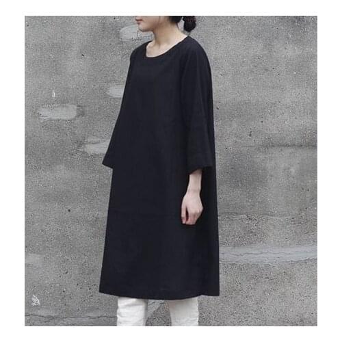 2015 New Arrivals Womens Original design Loose fashion Dress Linen dresses 18025