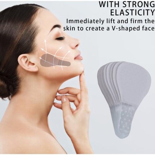 40Pcs / Set Invisible Thin Face Facial Stickers Facial Line Wrinkle Flabby Skin V-Shape Face Lift Tape Scotch For Face