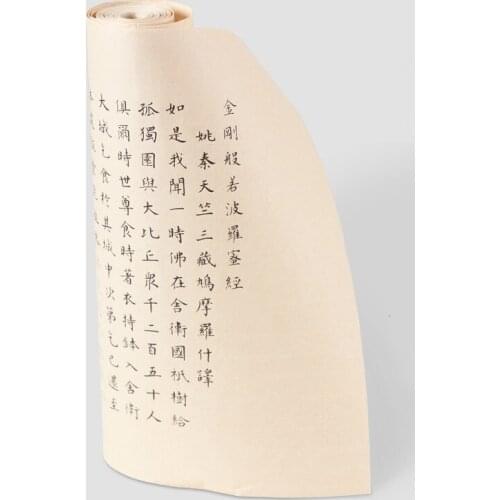 Diamond Sutra Copybook Chinese Calligraphy Copybook Small Regular Script Scriptures Copybook Rolling Calligraphy Practice Book