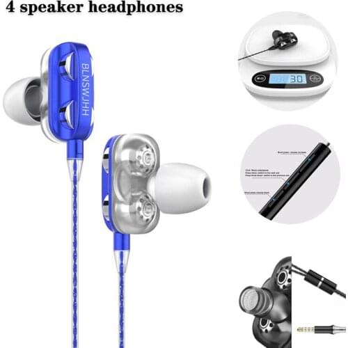 Bass Earpieces 4 Speaker in ear Earphone Music Headset Hifi Earbuds for Samsung Huawei Xiaomi Phone Ear Phones fone de ouvido