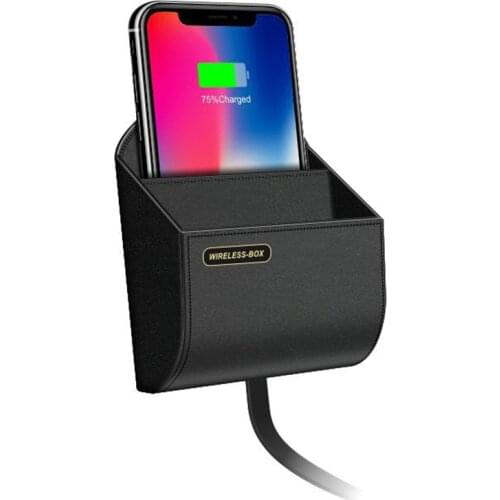 Wireless Car Charger Fast Charging Pad Stand Air Vent Storage Charge Station Box for Vehicle C66