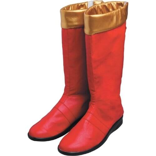 Adult Men Ranger Heroes Red Ranger Boots Cosplay Costume Fancy Halloween Masquerade Shoes Feet Accessories