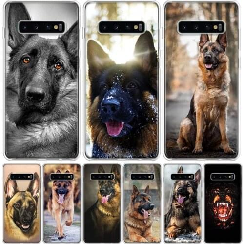 German Shepherd Dog Phone Case For Samsung Galaxy S10 S20 Ultra Lite Note 10 9 8 S9 S8 J4 J6 J8 Plus + Pro S7 Coque Capa