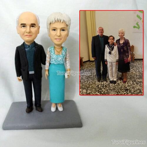 Grandparent figurine handmade doll mini statue Real Rushed Minions Anime Frozen Toys Personalized Custom Polymer Clay Doll