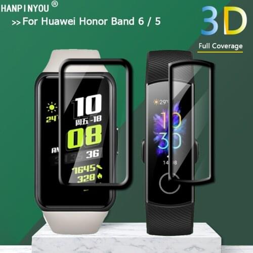 For Huawei Honor Band 6 / 5 Full Cover 3D Curved Plating Soft PMMA PET Film Screen Protector (Not Tempered Glass)